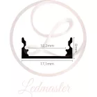 Ledprofiles Felületre szerelhető aluprofil víztiszta fedéllel