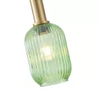  EUROLAMP ARTE ILLUMINA Topaz Green keskeny DOMBORÍTOTT ÜVEGŰ függesztett lámpa