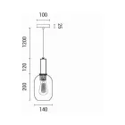  EUROLAMP ARTE ILLUMINA Topaz Green keskeny DOMBORÍTOTT ÜVEGŰ függesztett lámpa