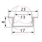 LEDmaster Süllyeszthető aluprofil opál fedéllel