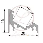 LEDmaster Sarok aluprofil opál fedéllel 30-60°