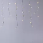 Eurolamp 3m-es összekapcsolható LED jégcsap fényfüzér, IP44, Zöld kábel