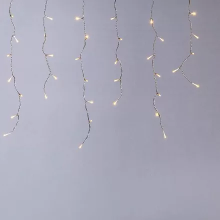 Eurolamp 3m-es összekapcsolható LED jégcsap fényfüzér, IP44, Zöld kábel