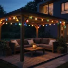 Strühm TAIPAN LED RGB napelemes fekete 7,5 m-es girland lámpa 3W