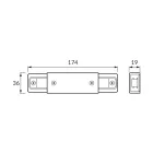 Strühm PS230V I típusú csatlakozó, toldó, fekete