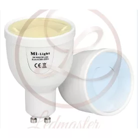   Mi-Light GU10-es foglalatú 5W-os RGBWizzó + RGB távirányító