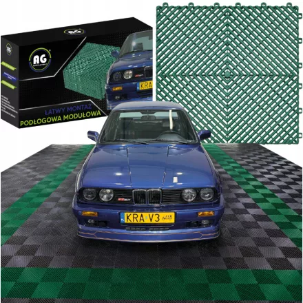 Moduláris garázspadló  polipropilén (PP) 40x40x1,8cm - zöld