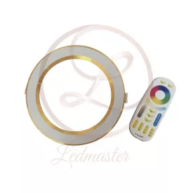   Mi Light 12 W-os süllyesztett RGB és szabályozható színhőmérsékletű kör alakú LED-es mennyezetlámpa távirányítóval