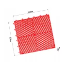 Moduláris garázspadló  polipropilén (PP) 40x40x1,8cm - piros