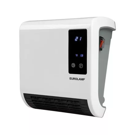 Eurolamp Falra szerelhető ventilátoros fűtőtest fürdőszobába, 2000W, IP22