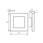 APUS hideg fehér 12 V króm beltéri LED-es lépcső világítás