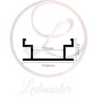 Ledprofiles Lépésálló aluprofil opál fedéllel 2 méteres szál