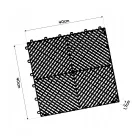 Moduláris garázspadló  polipropilén (PP) 40x40x1,8cm - Fekete