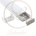 Ledprofiles Felületre szerelhető aluprofil opál fedéllel dupla soros 2 méteres szál