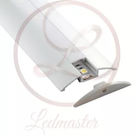 Ledprofiles Íves aluprofil opál fedéllel 2 méteres szál