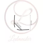 Ledprofiles Sarok aluprofil íves opál fedéllel dupla soros 2 méteres szál