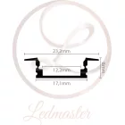 Ledprofiles Süllyeszthető aluprofil opál fedéllel 2 méteres szál