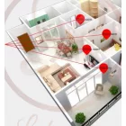 Mi Light 4 zónás falra szerelhető mágneses érintős dimmer fényerő szabályozó fehér színben