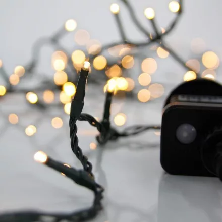 Eurolamp 7,95m-es LED fényfüzér, meleg fehér, programozható, IP44