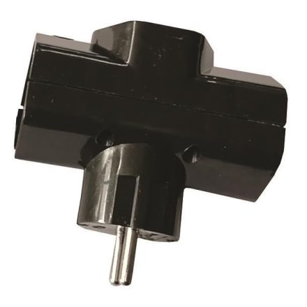 Földelt hálózati 3-as T dugaljzat 16A 220-240V