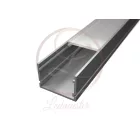 Ledprofiles Felületre szerelhető aluprofil mély dupla soros opál fedéllel 2 méteres szál