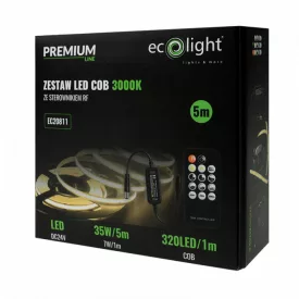 LED COB szalag szett 320 24V IP20 3000K /5m/