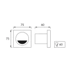 Strühm Kami négyzet alakú natúr fehér fehér beltéri LED-es lépcső világítás