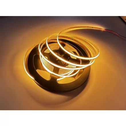 LED szalag COB 480 9W/m sárga 12V IP20 /5m/P