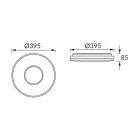 Strühm Opera 24 W-os ø395 mm kör alakú natúr fehér mennyezeti lámpa CCT