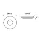 Strühm Opera 48 W-os ø495 mm kör alakú natúr fehér mennyezeti lámpa CCT