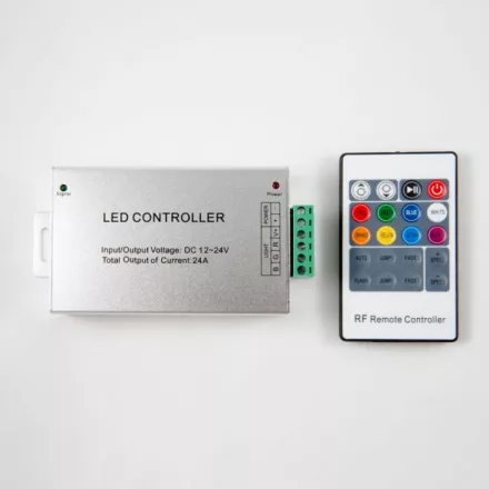 LED vezérlő RGB 20 gombos 24A 288W RF
