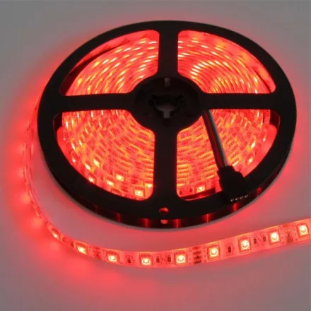 LED szalag 300 4.8W/m piros 12V IP63 /5m/