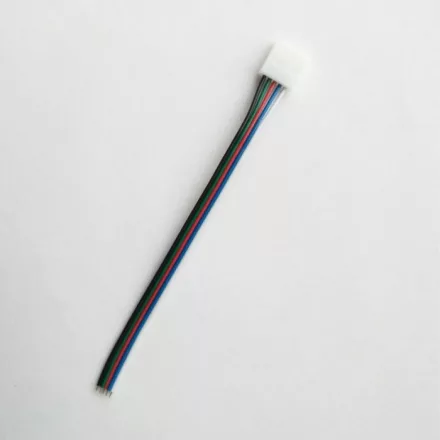 LED csatlakozó RGBW 12mm egyoldalas kábellel