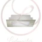 Strühm Milton 6 W-os süllyesztett hideg fehér ezüst színű négyzet alakú LED-es mennyezetlámpa