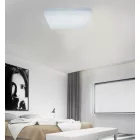 Strühm Tetris 36 W-os 430x430 mm négyzet alakú natúr fehér mennyezeti lámpa IP44-es védettségű