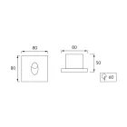 Strühm Zumrut négyzet alakú natúr fehér matt króm beltéri LED-es lépcső világítás