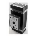 MasterLED Hana Kerti oldalfalra helyezhető RAL7021 sötét szürke színű lámpa GU10-es foglalattal