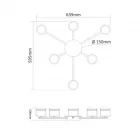 VIDEX VL-SPF21B-BP mennyezeti spotlámpa 6xGX53 