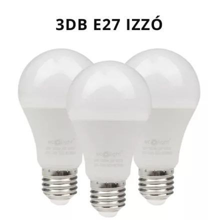 EcoLight E27-es foglaltú izzó 3db