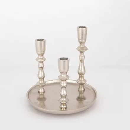 Eurolamp 3 állású alumínium gyertyatartó