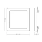 VIDEX DL6S 18W LED négyzet alakú lámpa 3000K-4000K-6500K