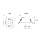 Strühm Moni Fekete színű billenthető kerek spot lámpa 5W 3000K