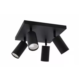 Strühm Manam GU10 foglalatú 4-es fekete mennyezeti lámpa