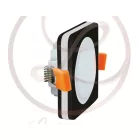 Strühm Goti 5 W-os süllyesztett natúr fehér fekete színű négyzet alakú LED-es mennyezetlámpa