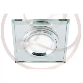   Strühm Stan négyzet alakú spot keret átlátszó/króm GU10-es foglalattal