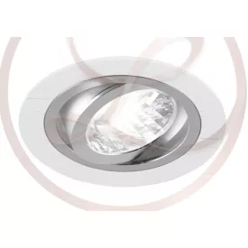   Strühm Alum kör alakú spot keret fehér/króm GU10-es foglalattal