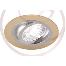   Strühm Alum kör alakú spot keret bézs/króm GU10-es foglalattal