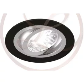   Strühm Alum kör alakú spot keret matt fekete/króm GU10-es foglalattal