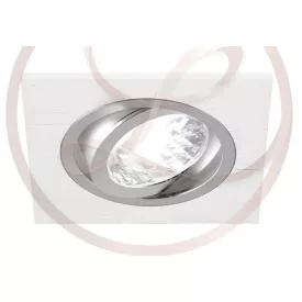   Strühm Alum négyzet alakú spot keret fehér/króm GU10-es foglalattal