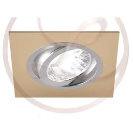   Strühm Alum négyzet alakú spot keret bézs/króm GU10-es foglalattal